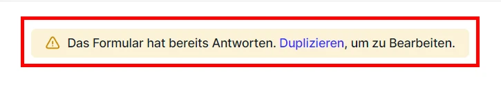 Forms Antworten Inhalt nicht bearbeiten